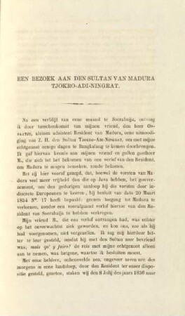 Een bezoek aan den Sultan van Madura Tjokro-Adi-Ningrat
