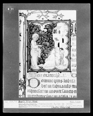 Petites Heures des Herzogs von Berry — Kleinbild, 10-zeilig: Predigt des Petrus, Folio 71 recto