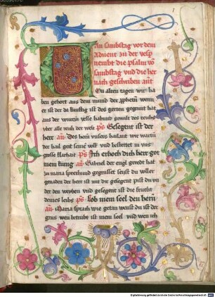 Deutsches Breviarium für Kaiser Friedrich III., Winterteil - BSB Cgm 67