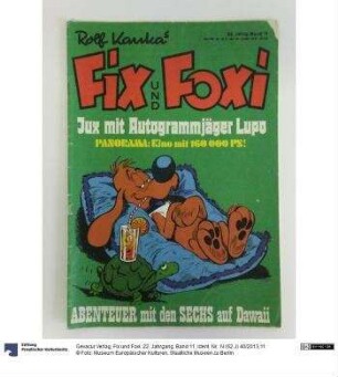 Fix und Foxi. 22. Jahrgang, Band 11
