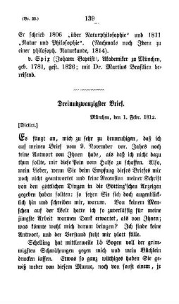Dreiundzwanzigster Brief.