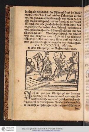 Die LXXXVIII. History Wie Vlenspiegel ein Rossztauscher was