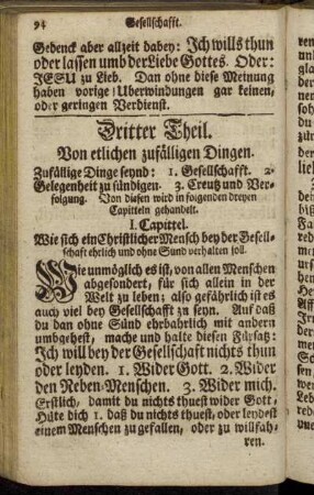Dritter Theil. Von etlichen zufälligen Dingen.