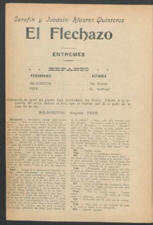 El flechazo : Entremes