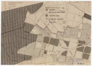 Sanierung Kreuzberg, Berlin Untersuchungen und Planungen von Werner March: Mappe Kreuzberg. Sanierungsgebiet Kreuzberg Plan C, Baunutzungsplan, 1:10000