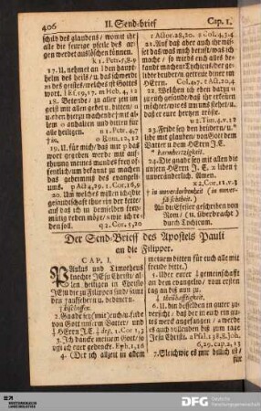 Der Send-Brieff des Apostels Pauli an die Filipper.