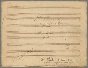 7 Lieder, Singstimme, Klavier, op. 84. - BSB Mus.Schott.Ha 9464-2