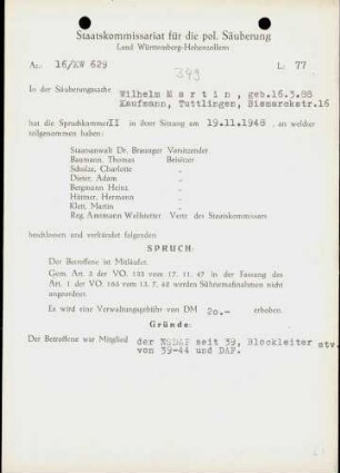 Martin, Wilhelm