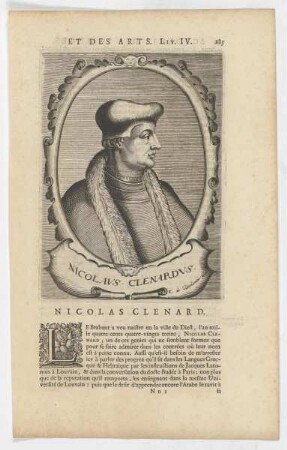 Bildnis des Nicolavs Clenardvs