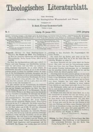 33-34 [Rezension] Rupprecht, Johannes, Das Wunder in der Bibel