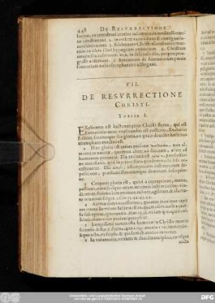 VII. De Resurrectione Christi.