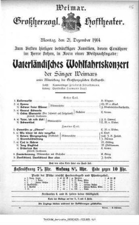 Vaterländisches Wohlfahrtskonzert