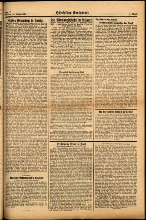 Zweite Ausgabe vom Freitag, den 16. Januar 1942.