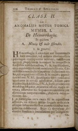 Membr. I. De Hæmorrhagiis. - Membr. II. De Motibus Hæmorrhagicis, ...