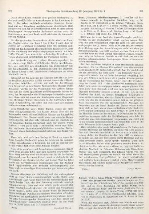 278-280 [Rezension] Kaliner, Walter, Julius Pflugs Verhältnis zur "Christlichen Lehre" des Johann von Maltitz
