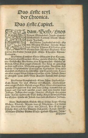 Das Erste teyl der Chronica.