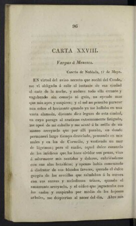 Carta XXVIII. Vargas á Meneses.