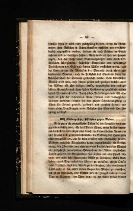 32) Sittengesetze, Pflichten gegen Thiere.