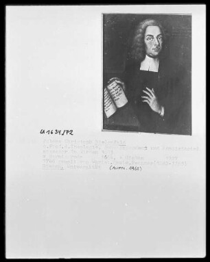 Bildnis des Giessener Universitätsprofessors Johann Christoph Bielenfeld