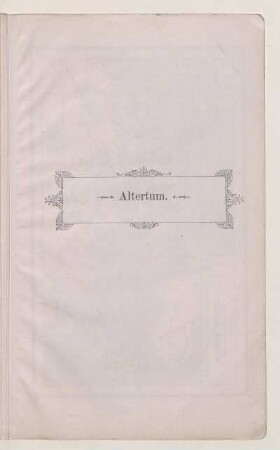 Altertum.