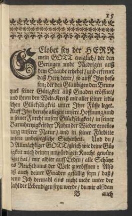 [Gelobet sey der Herr mein Gott ewiglich/ ...]