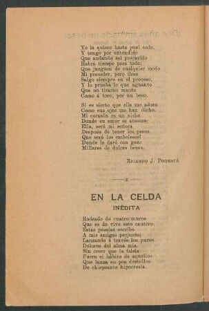 En la celda : Inédita