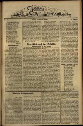 Zweite Ausgabe vom Dienstag, den 25. Dezember 1934.