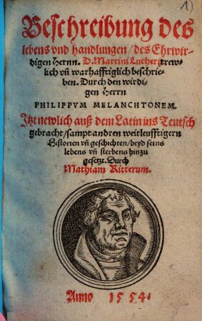 Beschreibung des lebens und handlungen ... D. Martini Lutheri