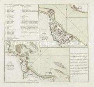 Plano del Puerto de Veracruz. Mit einer Nebenkarte: Plano de la Ciudad y Plaza de la Veracruz