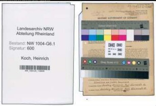 Entnazifizierung Heinrich Koch , geb. 09.06.1905 (Moelleraufseher)