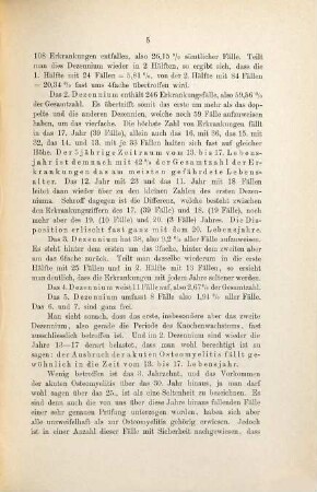 Beiträge zur Statistik der spontanen Osteomyelitis der langen Röhrenknochen ...