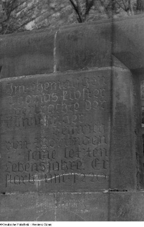 Gedenkstein für Heinrich von Morungen