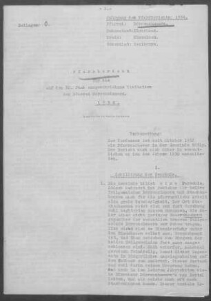 Dörrenzimmern mit Stachenhausen, Eschenhof, Bühlhof, Eberstal und Sindeldorf: Pfarrbericht 1934