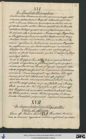 [fol. 53] De facultate philosophica