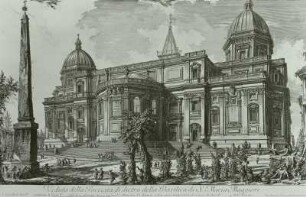 Veduta della Facciata di dietro della Basilica di S. Maria Maggiore (Rückansicht der S. Maria Maggiore)