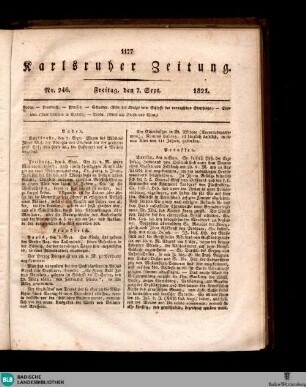 Karlsruher Zeitung, [No. 246]