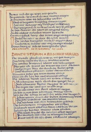 Dante's Traum, Abschied Vergil's (Abschied Vergils, Fegefeuer XXVII, 94 - 142) : [SW X/XI: H14]; [SW X/XI, S. 80-81/182-183]