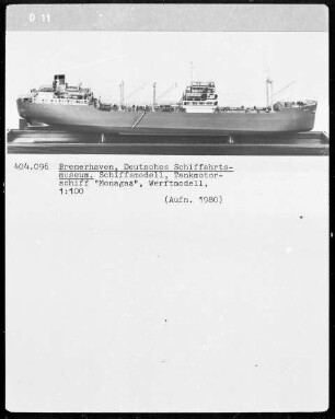 Tankmotorschiff "Monagas", Werftmodell