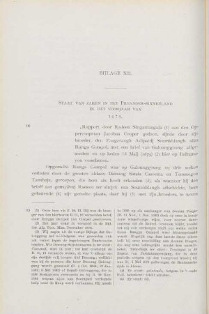 Bijlage XII. Staat van zaken in het Preanger-binnenland ... 1679