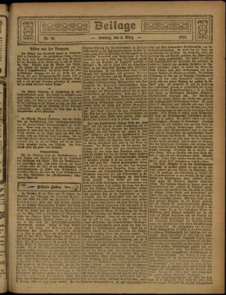 Zweite Ausgabe vom Sonntag, den 05. März 1922.