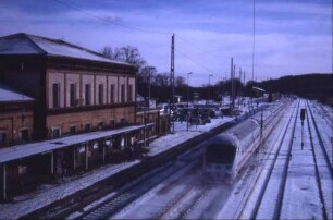 Belzig Empfangsgebäude Bahnsteig Bahnsteigüberdachung IC