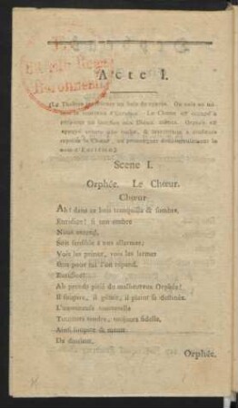 Scene I = Erster Scene