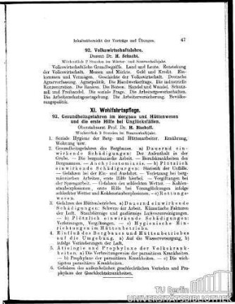 XI. Wohlfahrtspflege