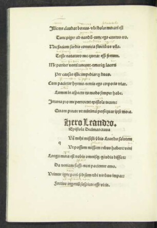 Hero Leandro. Epistola Decimaoctava.