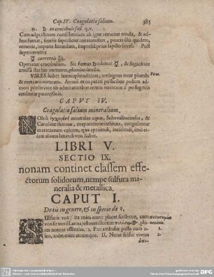 SECTIO IX. CAPUT I - VIII