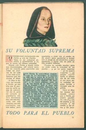 Su voluntad suprema todo para el pueblo