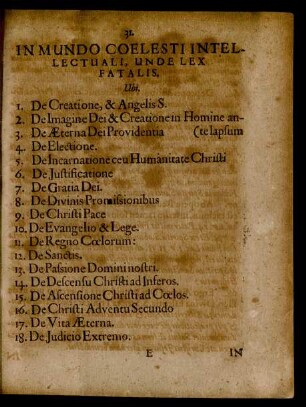 In Mundo Coelesti Intellectuali, Unde Lex Fatalis ...