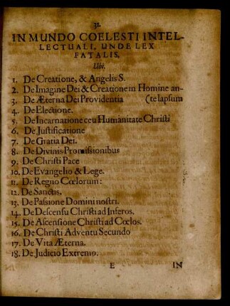 In Mundo Coelesti Intellectuali, Unde Lex Fatalis ...
