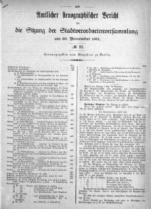 No. 35, 30. November 1911