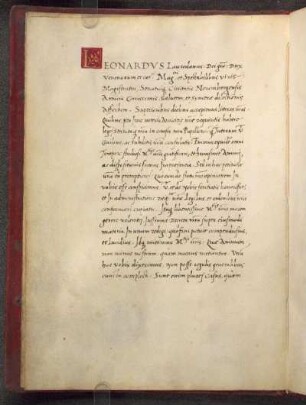 Brief des Dogen Leonardo Loredan an den Rat der Stadt Nürnberg, 9. November 1506
